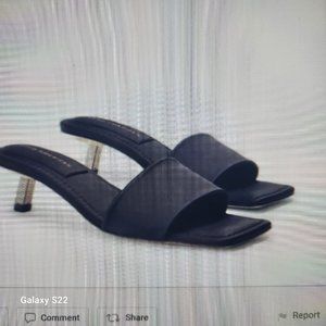 Good American KickStand SLIDE Sandal Kitten Heels Women's Size 8 NIB